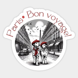 Paris, bon voyage Sticker